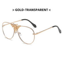 Load image into Gallery viewer, Big Bee Pilot Sunglasses Women's  Classic Retro Butterfly Sun Glasses Men Brand Designer Eyewear Vintage Shades