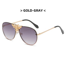 Load image into Gallery viewer, Big Bee Pilot Sunglasses Women's  Classic Retro Butterfly Sun Glasses Men Brand Designer Eyewear Vintage Shades