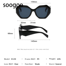 Load image into Gallery viewer, Big Fram Polygonal Sunglasses Women  Brand Designer Eyeglasses Men Oversized Retro Square Sun Glasses White UV 400