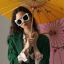 Load image into Gallery viewer, Big Frame Cat Eye Sunglasses Women Luxulry Brand Designer Vintage Leopard Homme Girl Sun Glasses Classic Black Shades