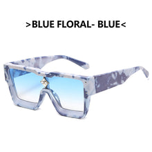 Load image into Gallery viewer, Big Frame Women Eyewear One Piece Square Sunglass Female Personality Gemstone Sunglasses Vintage Men Sun Glass UV400