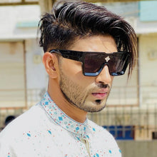 Load image into Gallery viewer, Big Frame Women Eyewear One Piece Square Sunglass Female Personality Gemstone Sunglasses Vintage Men Sun Glass UV400