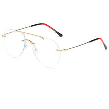 Load image into Gallery viewer, Big Glasses Frame Male Vintage Flat Mirror Anti Blue Light Computer Eyelasses Men Metal Double Nose Glasses Frames Women