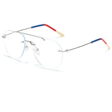 Load image into Gallery viewer, Big Glasses Frame Male Vintage Flat Mirror Anti Blue Light Computer Eyelasses Men Metal Double Nose Glasses Frames Women