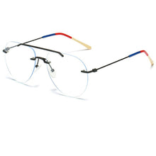 Load image into Gallery viewer, Big Glasses Frame Male Vintage Flat Mirror Anti Blue Light Computer Eyelasses Men Metal Double Nose Glasses Frames Women