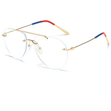 Load image into Gallery viewer, Big Glasses Frame Male Vintage Flat Mirror Anti Blue Light Computer Eyelasses Men Metal Double Nose Glasses Frames Women