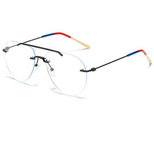 Load image into Gallery viewer, Big Glasses Frame Male Vintage Flat Mirror Anti Blue Light Computer Eyelasses Men Metal Double Nose Glasses Frames Women