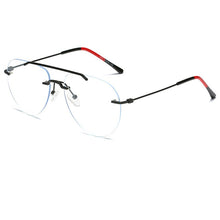 Load image into Gallery viewer, Big Glasses Frame Male Vintage Flat Mirror Anti Blue Light Computer Eyelasses Men Metal Double Nose Glasses Frames Women