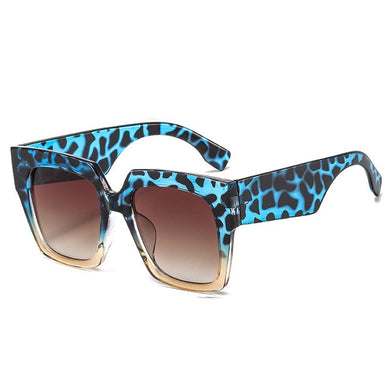 Big Square Frame Gradient Sunglasses Polarized Brand Design Anti-ultraviolet UV400 Casual Sunglasses for Adult,Women,Men