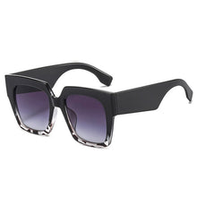 Carica l&#39;immagine nel visualizzatore di Gallery, Occhiali da sole sfumati con montatura quadrata grande Occhiali da sole casual polarizzati con design di marca UV400 anti-ultravioletti per adulti, donne, uomini 