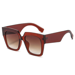 Occhiali da sole sfumati con montatura quadrata grande Occhiali da sole casual polarizzati con design di marca UV400 anti-ultravioletti per adulti, donne, uomini 