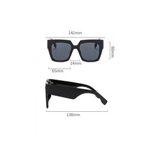 Carica l&#39;immagine nel visualizzatore di Gallery, Occhiali da sole sfumati con montatura quadrata grande Occhiali da sole casual polarizzati con design di marca UV400 anti-ultravioletti per adulti, donne, uomini 