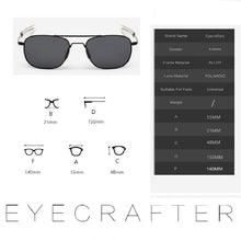 Load image into Gallery viewer, Black American Army MILITARY Polarized Pilot Sunglasses Mens Brand American Optical Polarized Sun Glasses Oculos De Sol