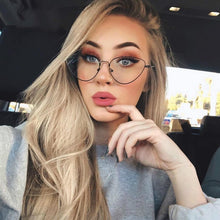 Load image into Gallery viewer, Black Cateye Glasses Frame Female Vintage Brand Design Optical Eyeglasses Women Retro Cat Eye Metal Eyewear Clear Lens