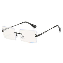 Load image into Gallery viewer, Blue Light Blocking Glasses Frameless Rimless Rectangle Glasses Gaming Computer Reading Eyewear Anti Eyestrain