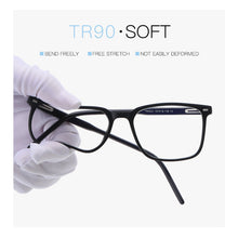 Carica l'immagine nel visualizzatore di Gallery, Blue Light Blocking Glasses Women Men Gaming Computer TR90 Black Anti Ray Eyeglasses Transparent Eyewear