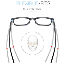 Carica l'immagine nel visualizzatore di Gallery, Blue Light Blocking Glasses Women Men Gaming Computer TR90 Black Anti Ray Eyeglasses Transparent Eyewear