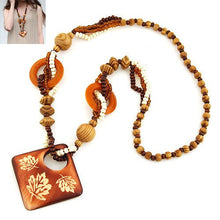 Load image into Gallery viewer, Fashion Bohemian Vintage Ethnic Wood Elephant Long Sweater Chain Necklaces &amp; Pendants for Women Statement Necklace Jewelry 2017