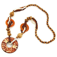 Load image into Gallery viewer, Fashion Bohemian Vintage Ethnic Wood Elephant Long Sweater Chain Necklaces &amp; Pendants for Women Statement Necklace Jewelry 2017