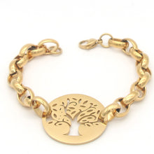 Carica l'immagine nel visualizzatore di Gallery, Fashion Bracelet Stainless Steel Gold&amp;Silver Tree of Life Bangles for Women Luxury Brand Jewelry Gift La MaxZa