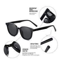 Load image into Gallery viewer, Brand Design Round Polarized Sunglasses Women Men Ladies Anti-Glare Black Lens Sun Glasses Shades for Women