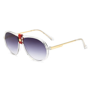 Brand Design Sunglasses Ladies Retro Sunglasses  Ocean Piece Sunglasses Uv400 Round Shade Sunglasses