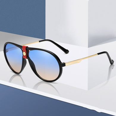 Brand Design Sunglasses Ladies Retro Sunglasses  Ocean Piece Sunglasses Uv400 Round Shade Sunglasses