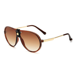 Brand Design Sunglasses Ladies Retro Sunglasses  Ocean Piece Sunglasses Uv400 Round Shade Sunglasses