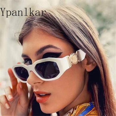 Brand Design Vintage Small Rectangle Sunglasses Women Retro Cutting Lens Gradient Square Sun Glasses Female UV400