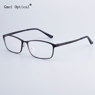 Brand Designer Business Men Frame Full-Rim Eyeglasses Frames Women Hydronalium Glasses Frames With Spring Hinge On Legs