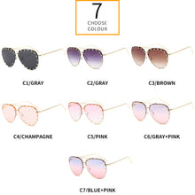 Load image into Gallery viewer, Brand Designer Women Sunglasses For Men Retro Modern Rivet Decoration Oversized Ladies Sun Glasses Shades UV400 Wholesal