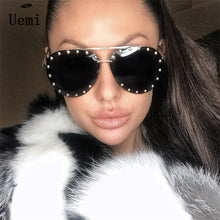 Load image into Gallery viewer, Brand Designer Women Sunglasses For Men Retro Modern Rivet Decoration Oversized Ladies Sun Glasses Shades UV400 Wholesal