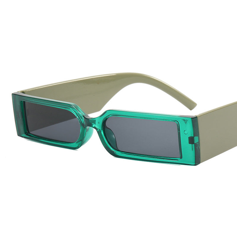 Brand Square Sunglasses Men Small Frame Personality Sun Glasses Male Rectangle Wide Temples Hip-hop Oculos De Sol