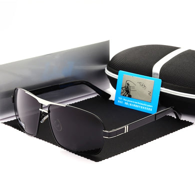 Brand Sunglasses Men Mercede Light Metal Square UV400 Polarized Glasses For Driving Fishing Retro Lunettes De Soleil 722