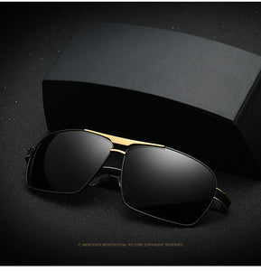 Brand Sunglasses Men Mercede Light Metal Square UV400 Polarized Glasses For Driving Fishing Retro Lunettes De Soleil 722