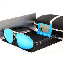 Carica l&#39;immagine nel visualizzatore di Gallery, Brand Sunglasses Men Mercede Light Metal Square UV400 Polarized Glasses For Driving Fishing Retro Lunettes De Soleil 722