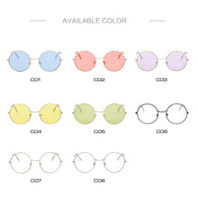 Load image into Gallery viewer, Bule Round Sunglasses Women Brand Designer  Sun Glasses For Women Cool Retro Female Sunglasses Oculos Gafas