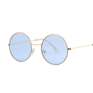 Bule Round Sunglasses Women Brand Designer  Sun Glasses For Women Cool Retro Female Sunglasses Oculos Gafas
