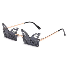 Carica l&#39;immagine nel visualizzatore di Gallery, Butterfly Rimless Sunglasses Hollow Lens Funny Butterfly Unique Frameless Sun Glasses Female Eyeglasses UV400