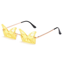 Carica l&#39;immagine nel visualizzatore di Gallery, Butterfly Rimless Sunglasses Hollow Lens Funny Butterfly Unique Frameless Sun Glasses Female Eyeglasses UV400