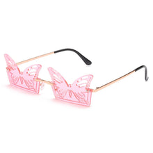 Carica l&#39;immagine nel visualizzatore di Gallery, Butterfly Rimless Sunglasses Hollow Lens Funny Butterfly Unique Frameless Sun Glasses Female Eyeglasses UV400
