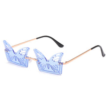 Carica l&#39;immagine nel visualizzatore di Gallery, Butterfly Rimless Sunglasses Hollow Lens Funny Butterfly Unique Frameless Sun Glasses Female Eyeglasses UV400