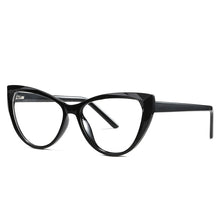 Load image into Gallery viewer, Cat Eye Anti-Blue Glasses Women Flat Lenses TR90 Clear Lens Eye Protection Myopia Prescription Optical Eyeglasses
