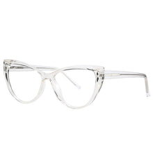 Load image into Gallery viewer, Cat Eye Anti-Blue Glasses Women Flat Lenses TR90 Clear Lens Eye Protection Myopia Prescription Optical Eyeglasses