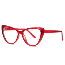 Load image into Gallery viewer, Cat Eye Anti-Blue Glasses Women Flat Lenses TR90 Clear Lens Eye Protection Myopia Prescription Optical Eyeglasses