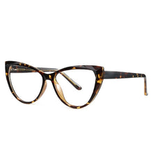 Load image into Gallery viewer, Cat Eye Anti-Blue Glasses Women Flat Lenses TR90 Clear Lens Eye Protection Myopia Prescription Optical Eyeglasses