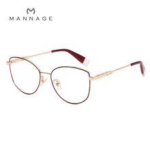 Load image into Gallery viewer, Cat Eye Anti-blue Glasses Frame Women Metal Optical Transparent Eyeglasses Female Male No Degree Eyewear