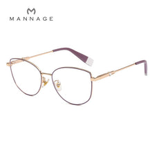 Load image into Gallery viewer, Cat Eye Anti-blue Glasses Frame Women Metal Optical Transparent Eyeglasses Female Male No Degree Eyewear