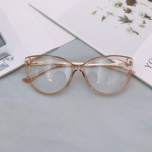 Carica l&#39;immagine nel visualizzatore di Gallery, Occhiali Cat Eye che bloccano la luce blu Woemen TR90 Occhiali da lettura con montatura Occhiali per computer da lavoro Occhiali da vista firmati di marca