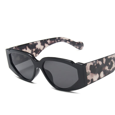 Cat Eye Colorful Sunglasses Women Retro Blue Green Eyewear Shades UV400 Men Trending Leopard Marble Legs Sun Glasses